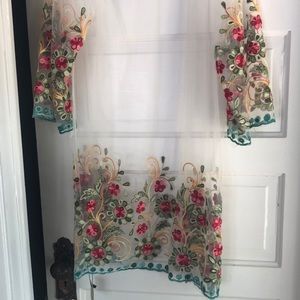 🎉 NWT Sheer, Floral Duster Robe Kimono Cover-up